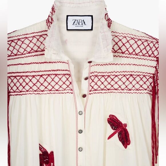 ZARA White Embroidered Dress “Limited Edition” - Picture 14 of 16